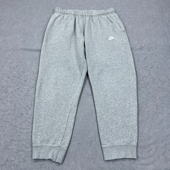 Nike Pants Men's XL Gray Sportswear Club Fleece Joggers Logo Lightweight BV2671 - Picture 1 of 14